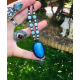 Chrysocolla Howlite Macrame Necklace